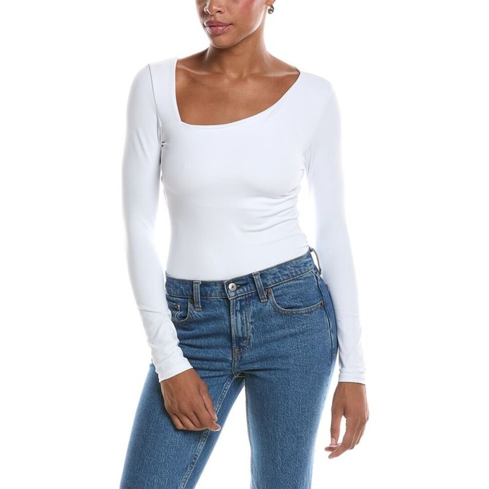 Susana Monaco Womens Diagonal Top, White